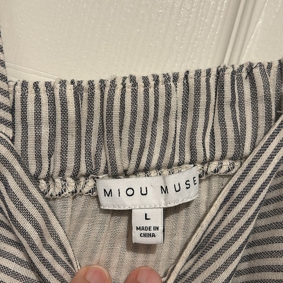 Miou Muse Sailor Striped Maxi Dress Size Large - Picture 5 of 9